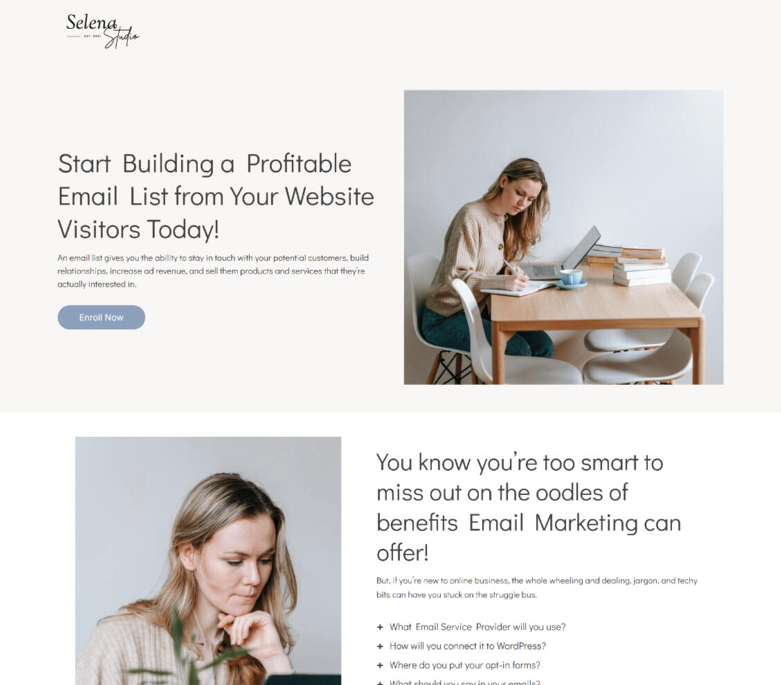 Course landing carrd co template
